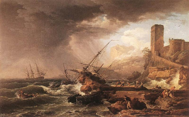 VERNET, Claude-Joseph Storm with a Shipwreck